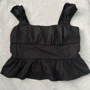 Wild Fable Black Ruffled Blouse